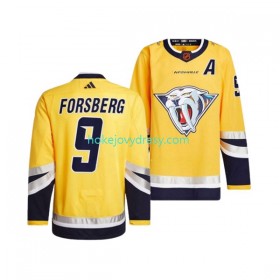 Pánské Hokejový Dres Nashville Predators Filip Forsberg 9 Adidas 2022-2023 Reverse Retro Žlutá Authentic